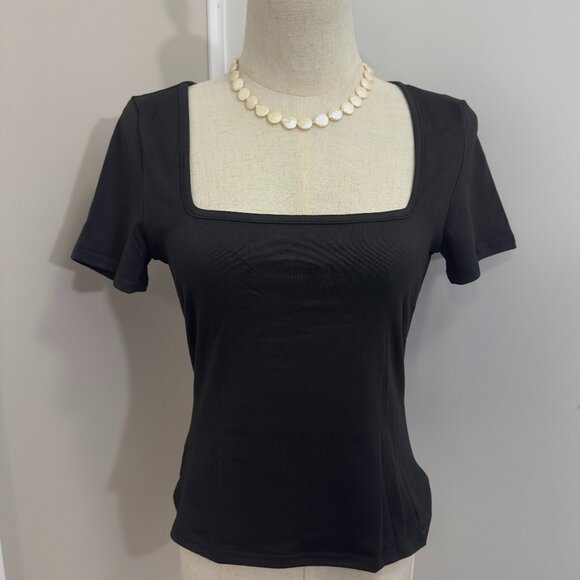 5PCS/$25 Womens Square Neck Top Summer Casual Fitted Basic Tshirt - Picture 4 of 16